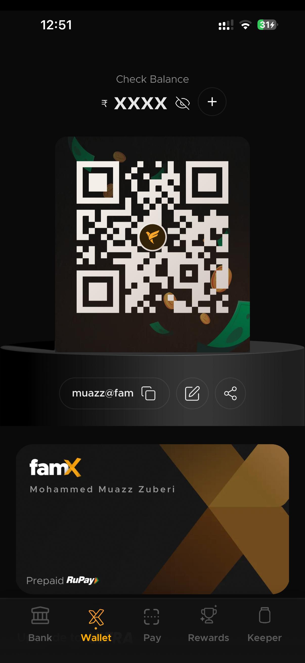 FamPay card page screen